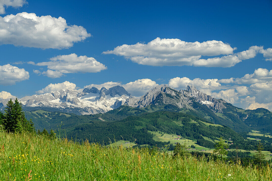 Dachstein and Gosaukamm from Postalmstrasse, Postalmstrasse, Salzburg, Austria