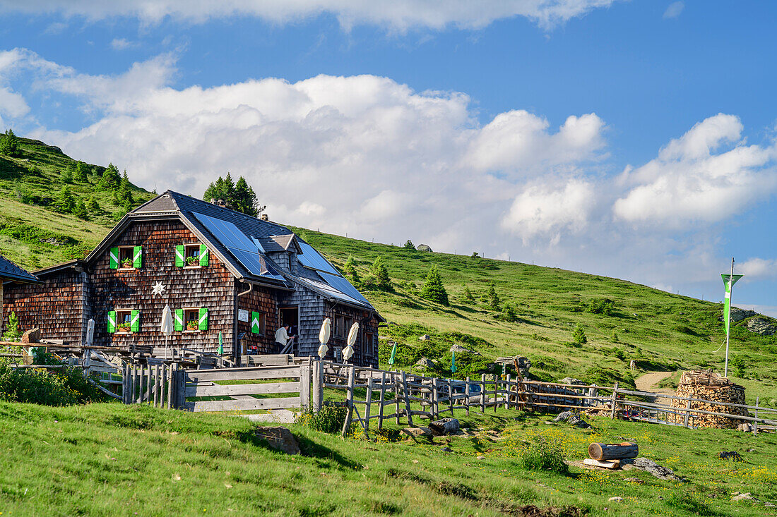 Millstätter Hut, Nockberge, Nockberge Trail, UNESCO Nockberge Biosphere Park, Gurktal Alps, Carinthia, Austria