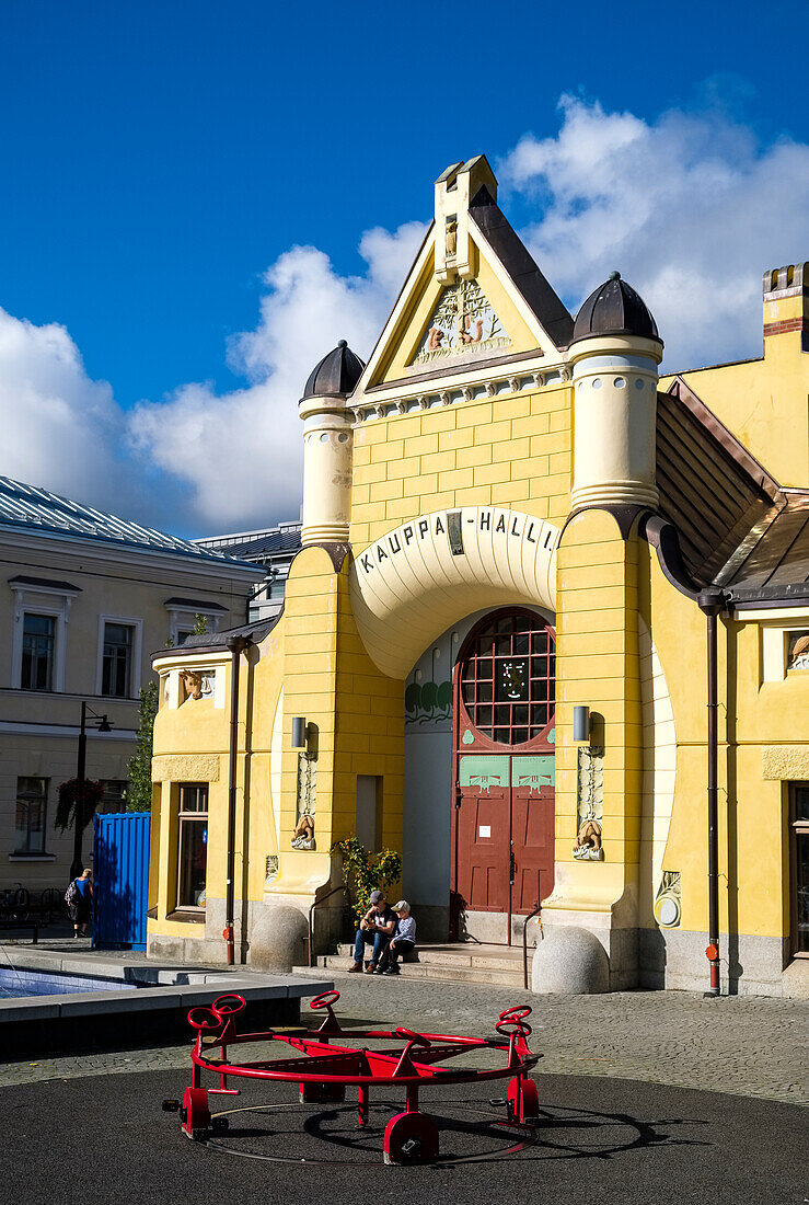 Historische Markthalle, Marktplatz von Kuopio, Finnland
