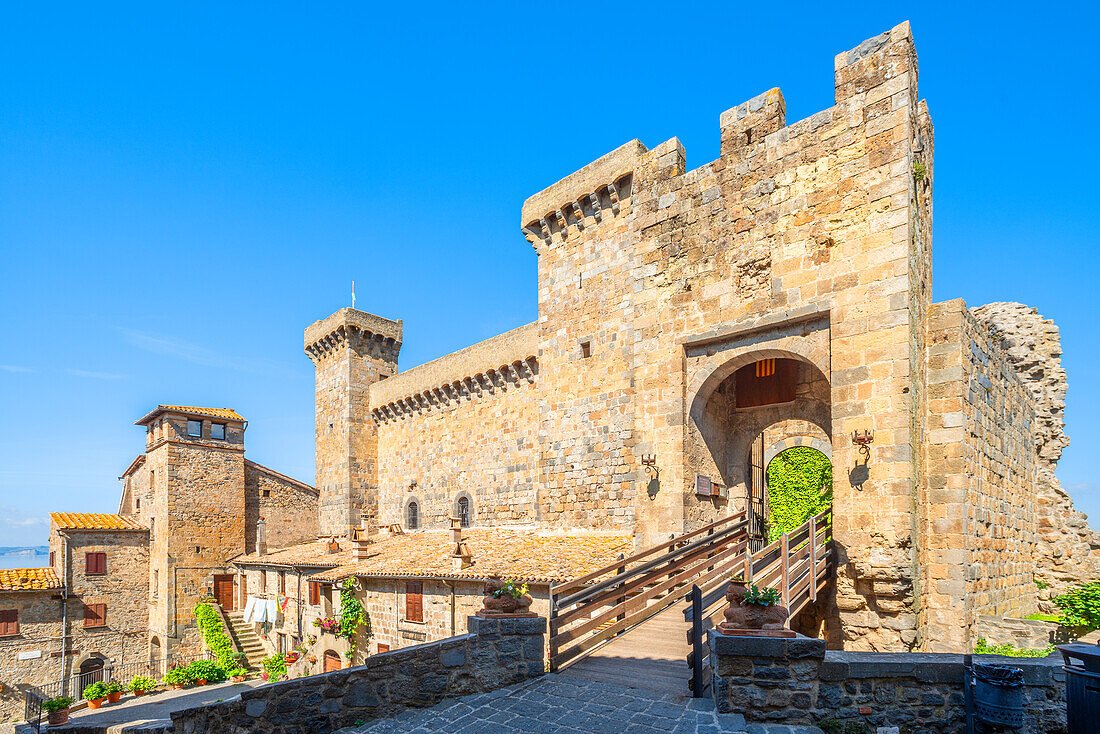 Rocca Monaldeschi della Cervara Castle, Bolsena, Lake Bolsena, Viterbo Province, Lazio, Italy