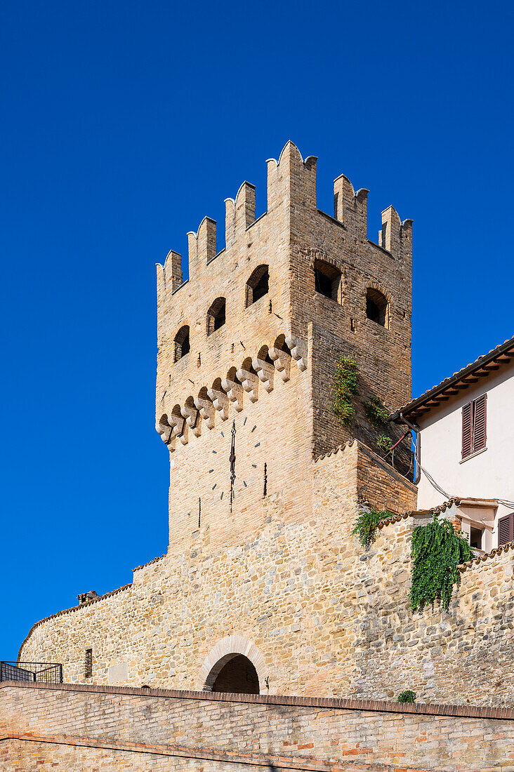 The Porta Sant &#39;Agostino in Montefalco, Province of Perugia, Sagrantino Wine Route, Umbria, Italy