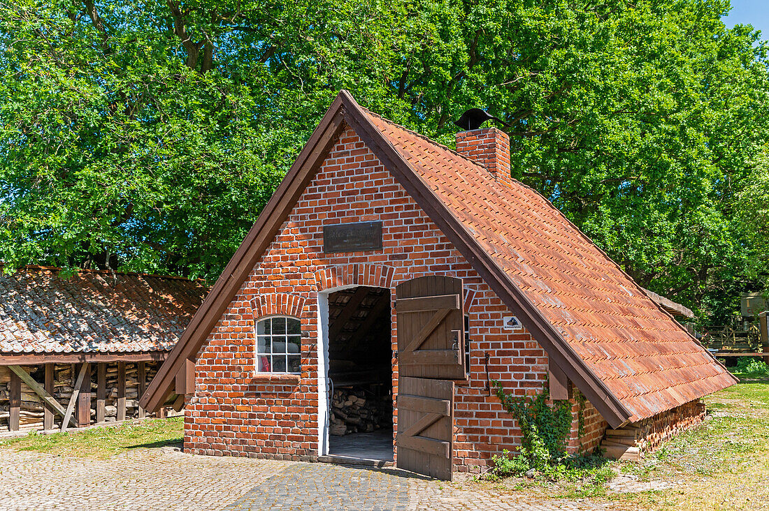 Old bakery on the Museumshof Lensahn, Ostholstein, Schleswig-Holstein, Germany