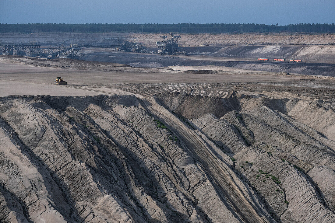 Open pit lignite mine, Niederlausitz, Germany