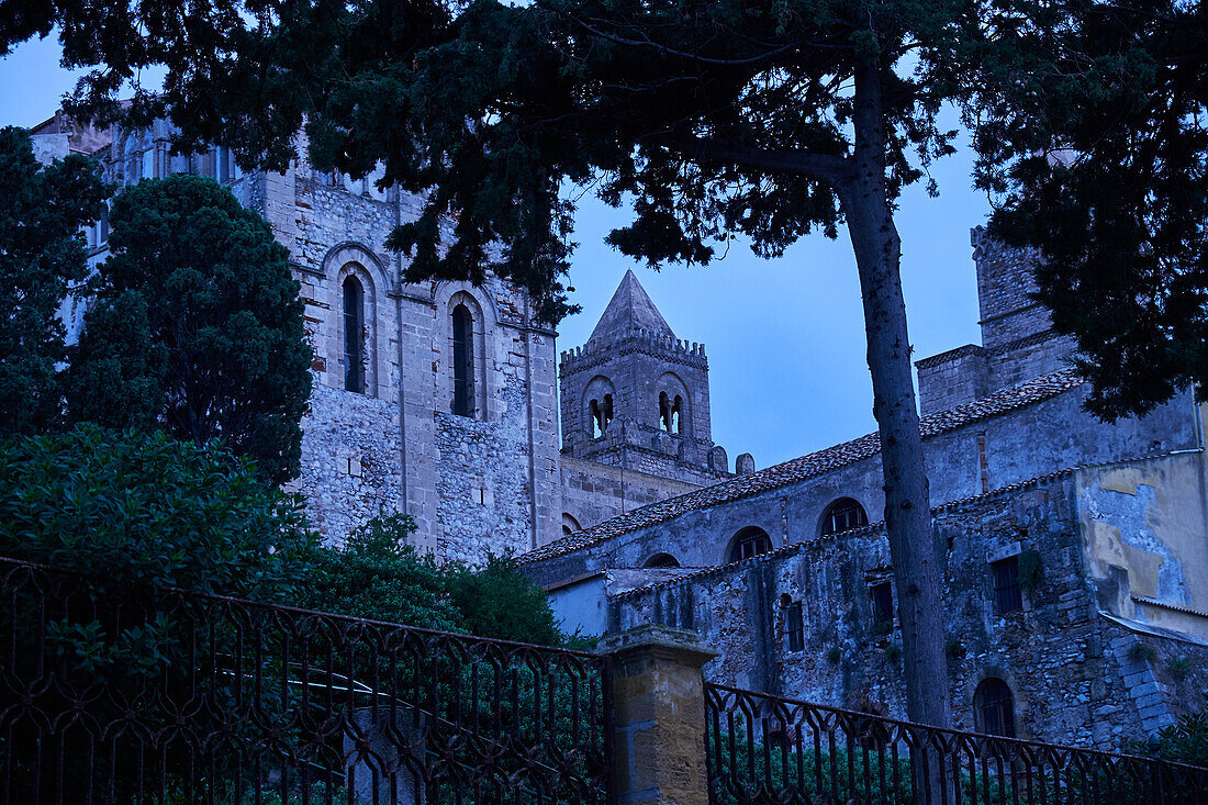 Cathedral Santissimo Salvatore of Cefalù, blue hour