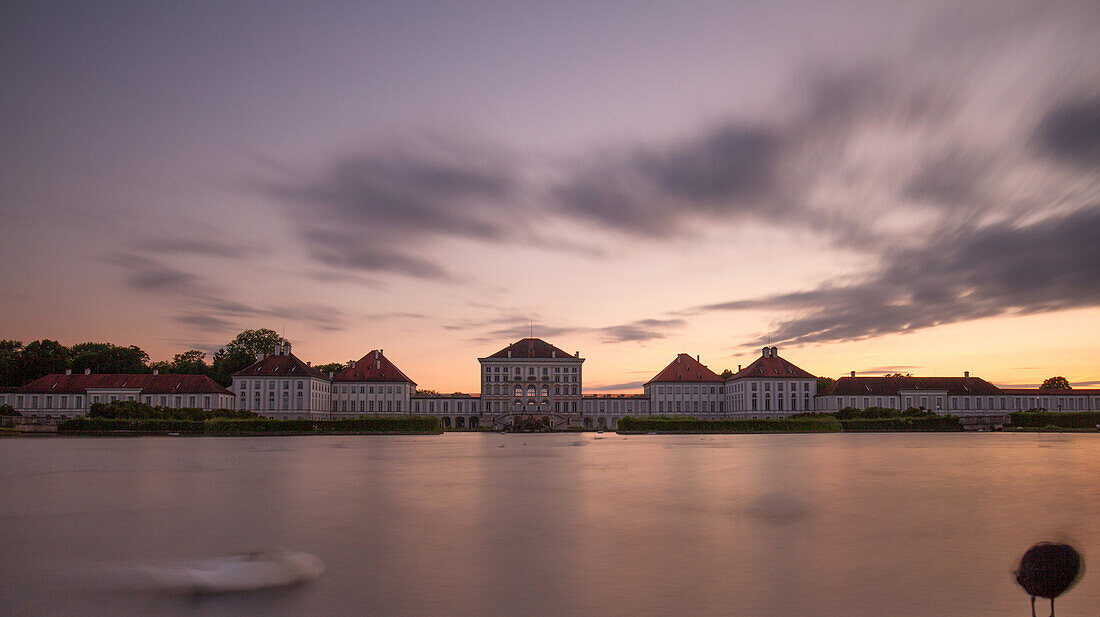 Nymphenburg Palace and Palace Canal, Munich night shot
