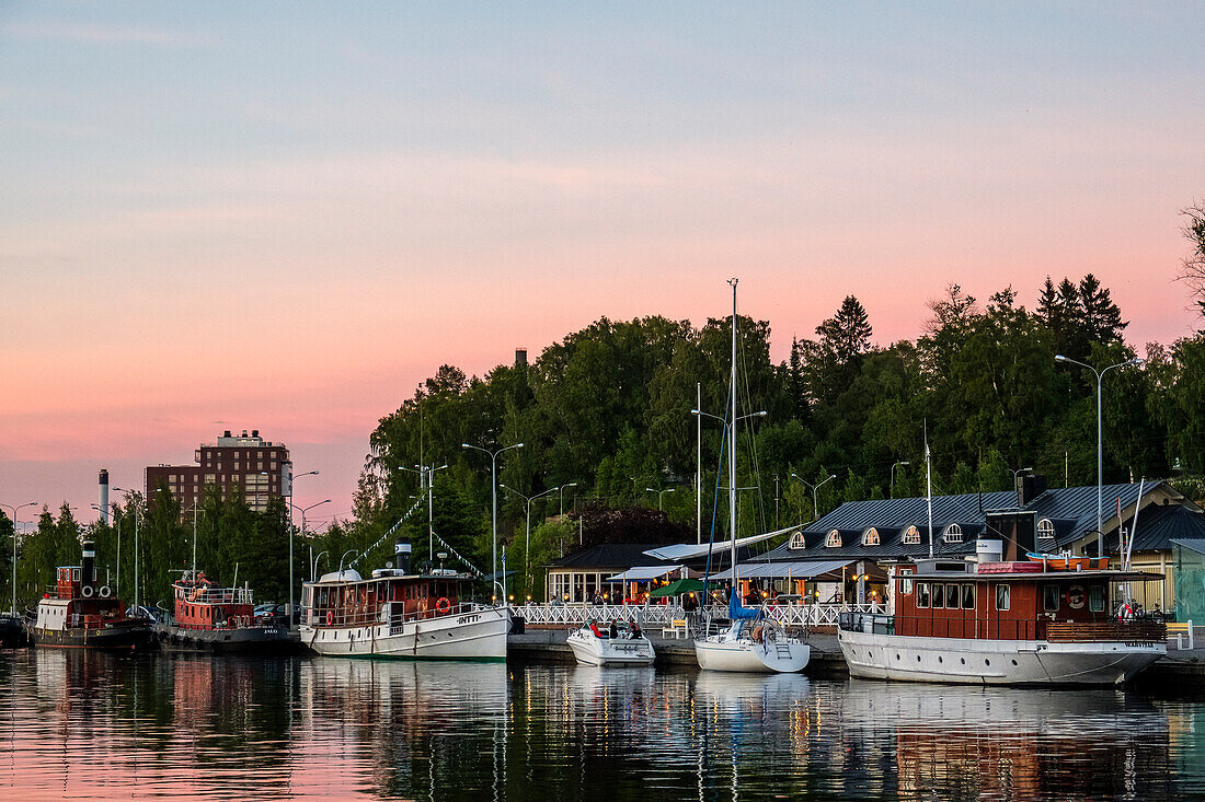 Small marina at Särkänniemi Leisure Park, Tampere, Finland