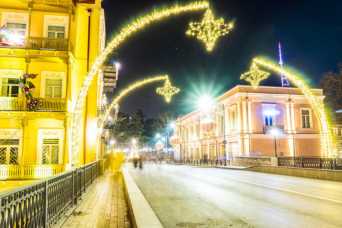 TBILISI, GEORGIA: Christmas decoration in Tbilisi city centre, capital of Georgia