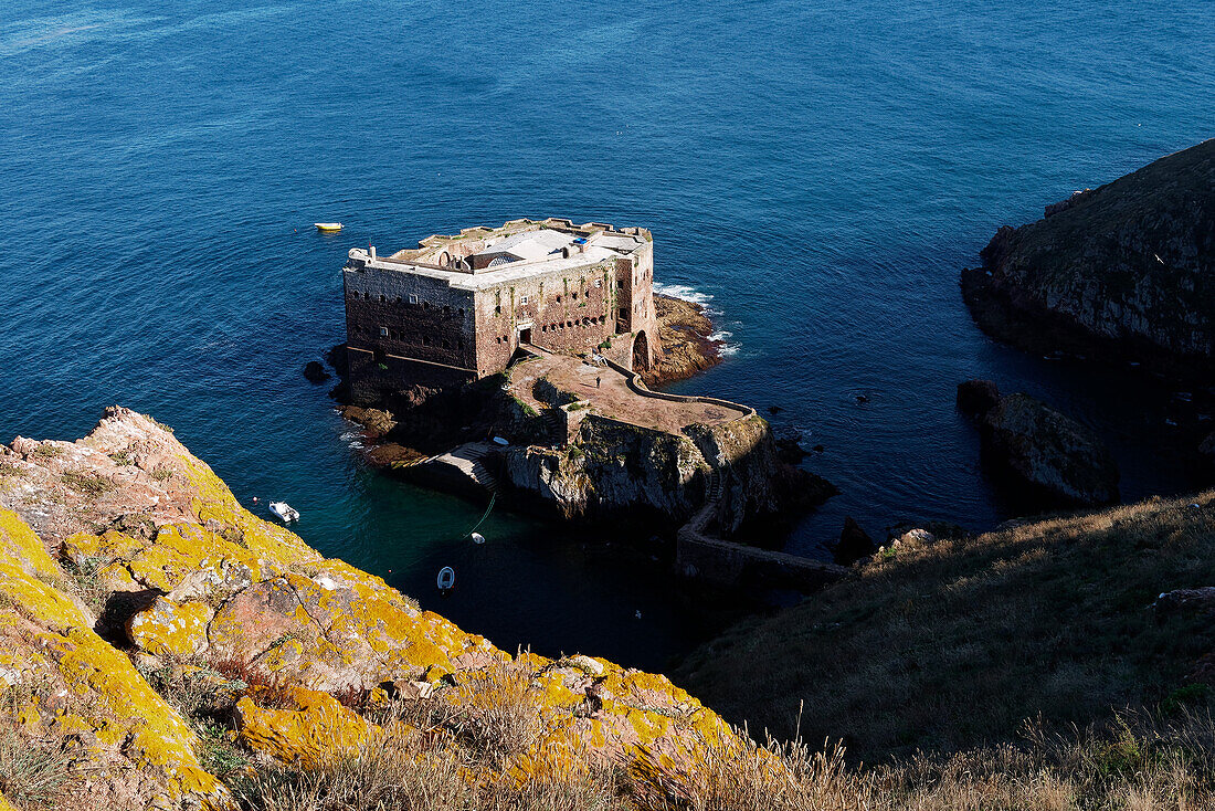 Former monastery and fortress Forte Sao Joao Baptiste on Berlenga Grande, Estremadura, Portugal