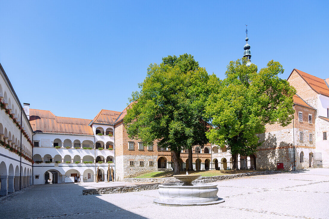 Kostanjevica on Krki; Galeria Bozidar Jakac, courtyard
