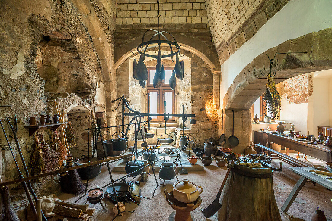 Vianden Castle, interior view, Vianden Canton, Grand Duchy of Luxembourg