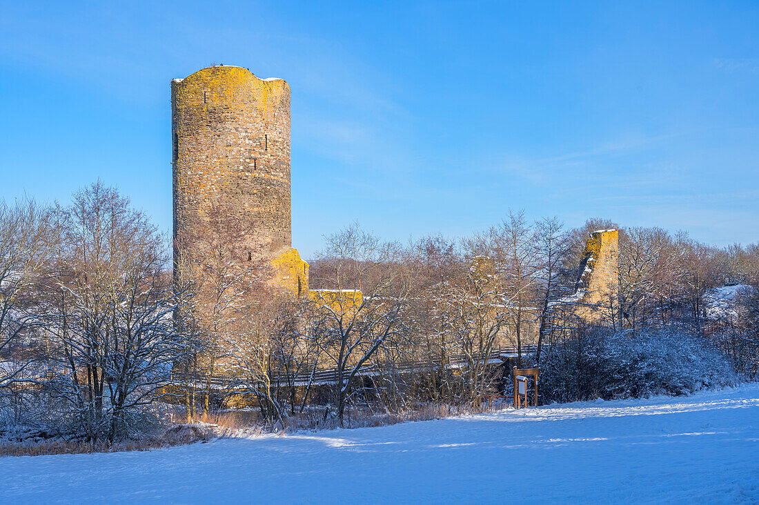 Burg Baldenau, Morbach, Hunsrück, Rheinland-Pfalz, Deutschland