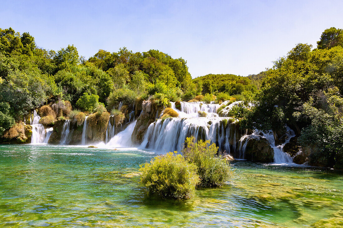 Nationalpark Krka, Wasserfall Skradinski buk, Dalmatien, Kroatien