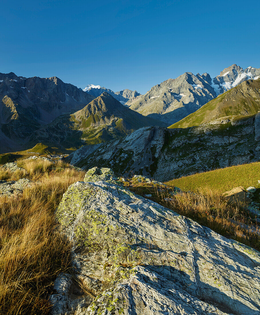 La Meije from the Col du Galibier, Rhones Alpes, Hautes-Alpes, France