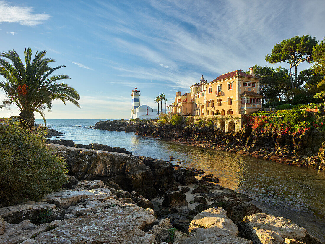 Lighthouse at Forte de Santa Marta, Cascais, Portugal