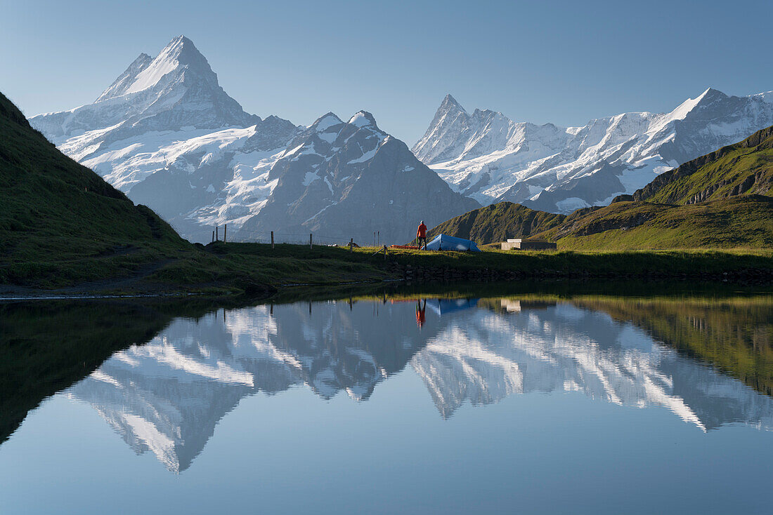 Schreckhorn, Finsteraarhorn, Bachalpsee, Bernese Oberland, Switzerland