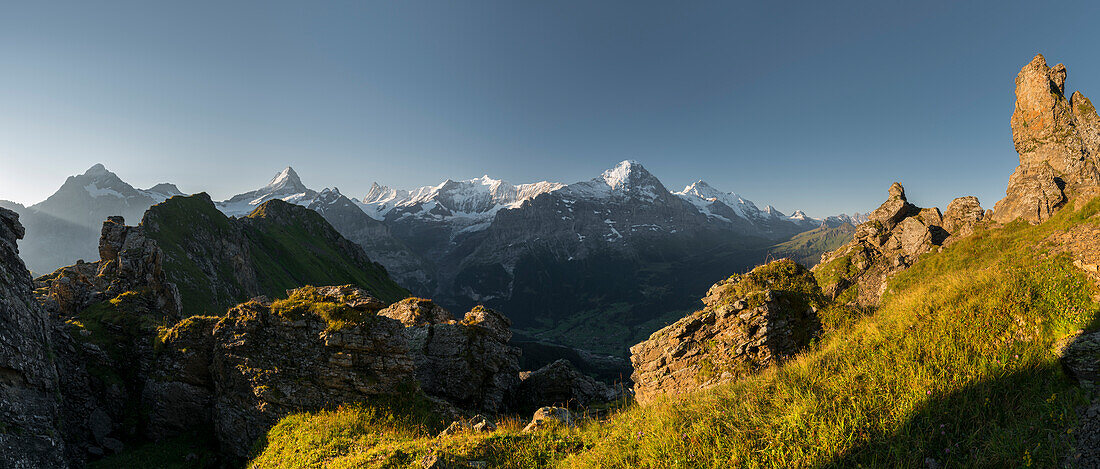 Peaks, Eiger north face, Grindelwald, Bernese Oberland, Switzerland