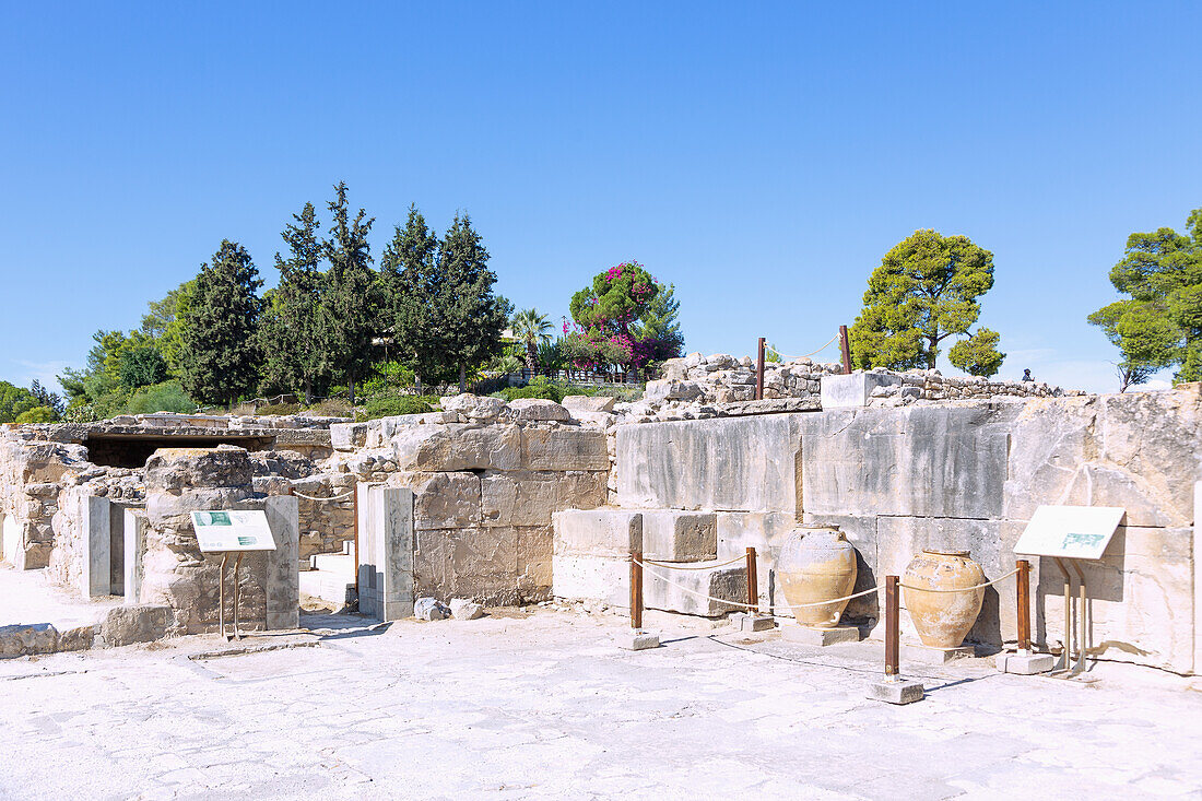 Festos, Phaistos, Ausgrabung, minoischer Palast, Zentralhof, griechische Insel, Kreta, Griechenland