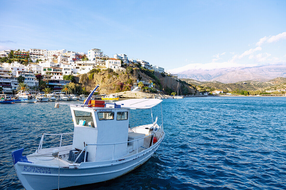 Agia Gallini; Hafen, Fischerboote, griechische Insel, Kreta, Griechenland