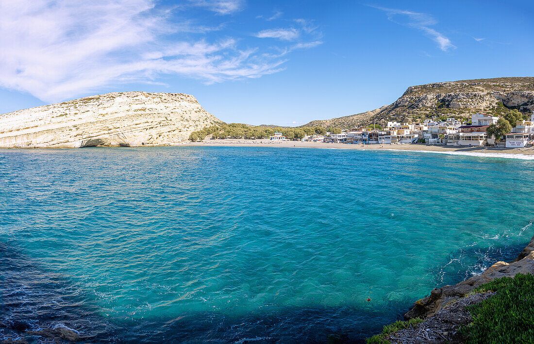 Matala; beach, caves