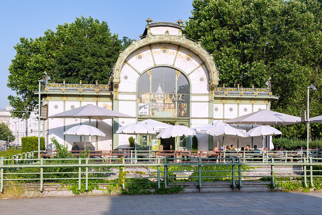 Vienna; Karlsplatz, Otto Wagner Pavilion Karlsplatz