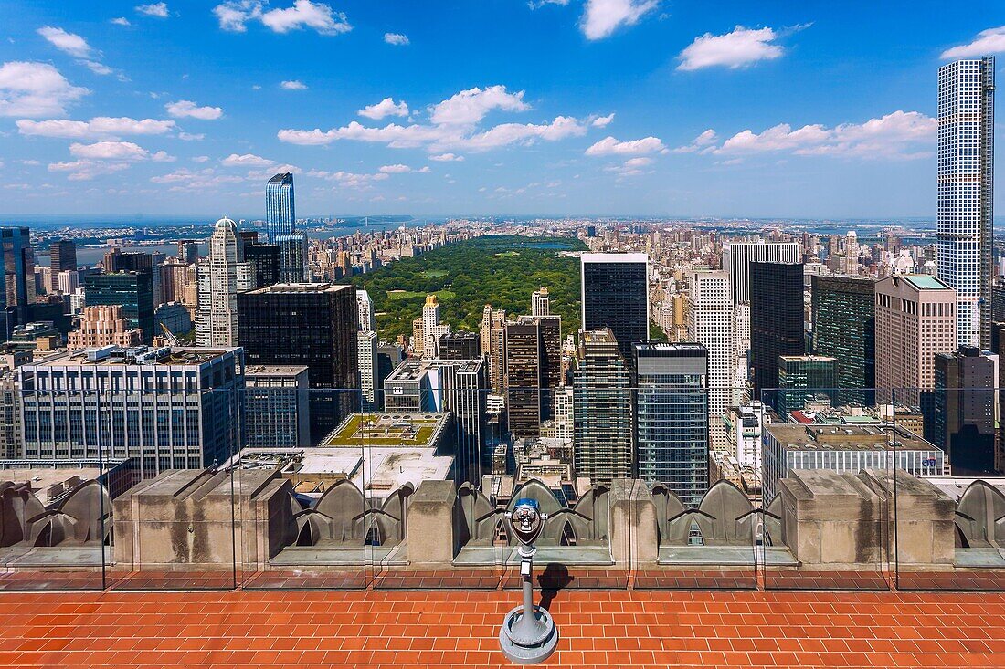 New York City; Manhattan; The Rockefeller Center; View of Central Park from Top of the Rock