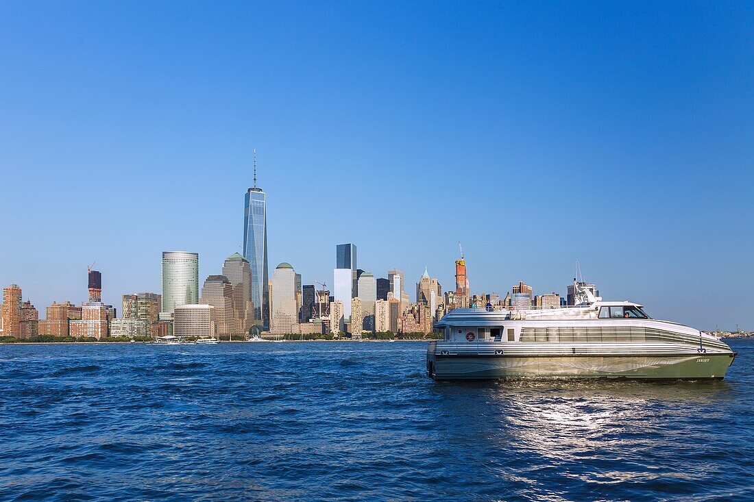 New York City, Manhattan, Battery Park City with One WTC