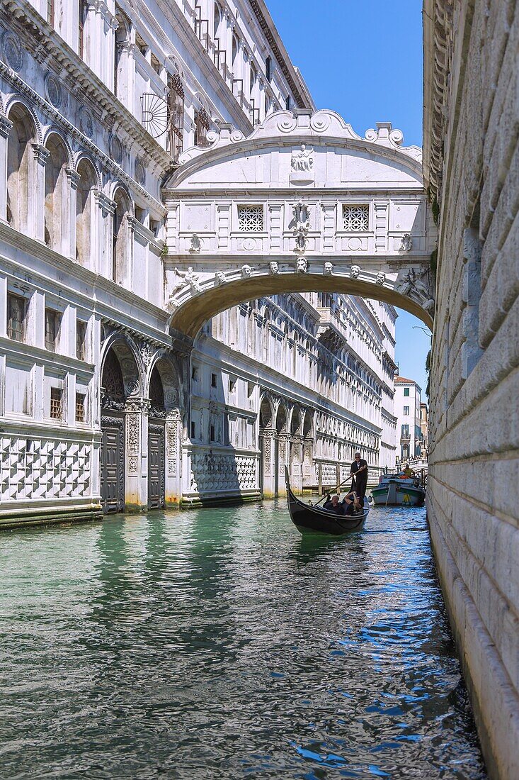 Venedig, San Marco, Seufzerbrücke, Ponte dei Sospiri, Prigioni, Rio di Palazzo, Venetien, Italien