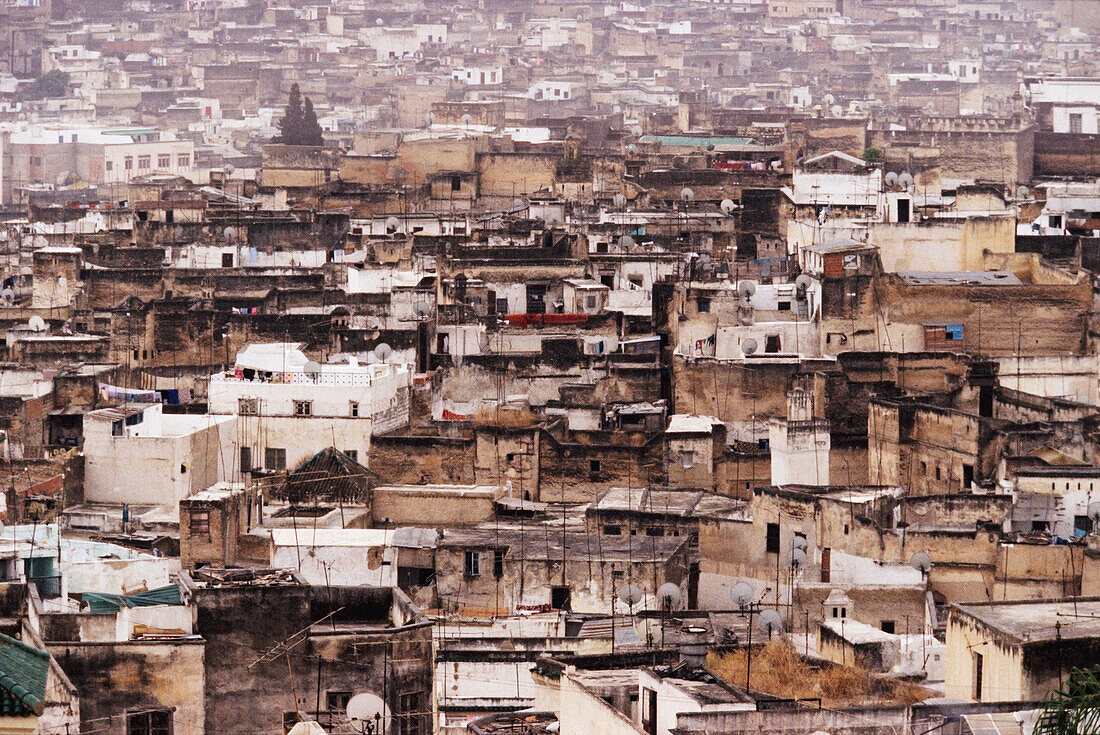 Aerial view of a city, Fez, Morocco