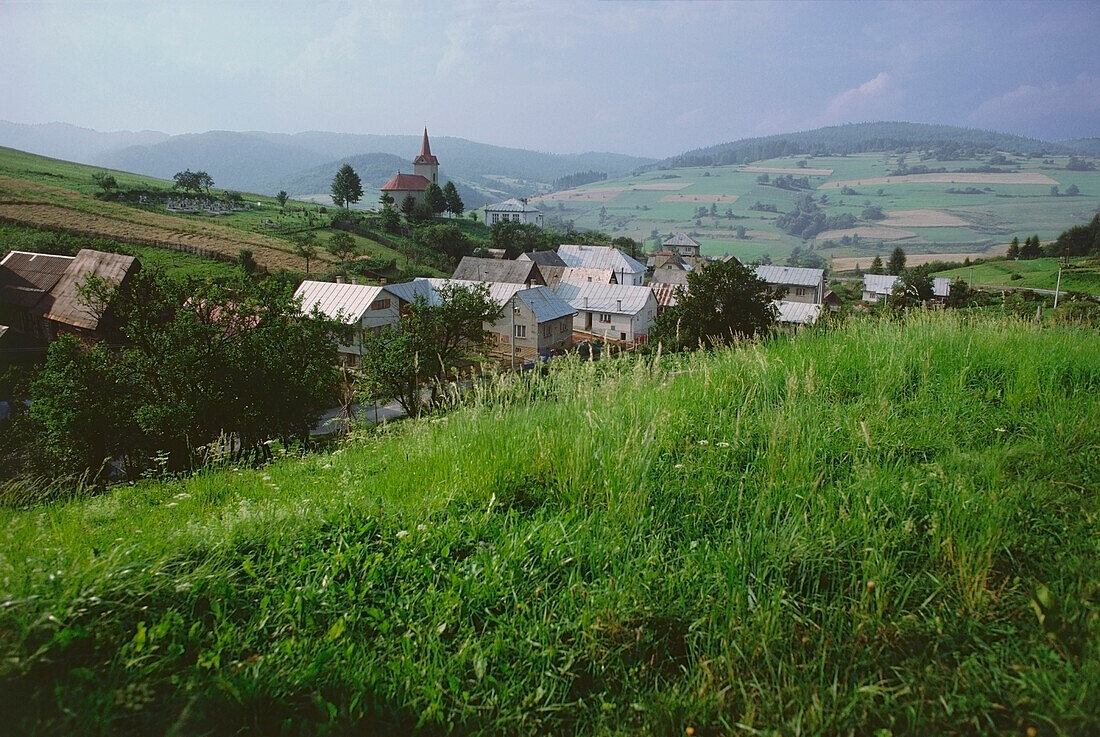 Häuser in einer kleinen Stadt, Tschechische Republik