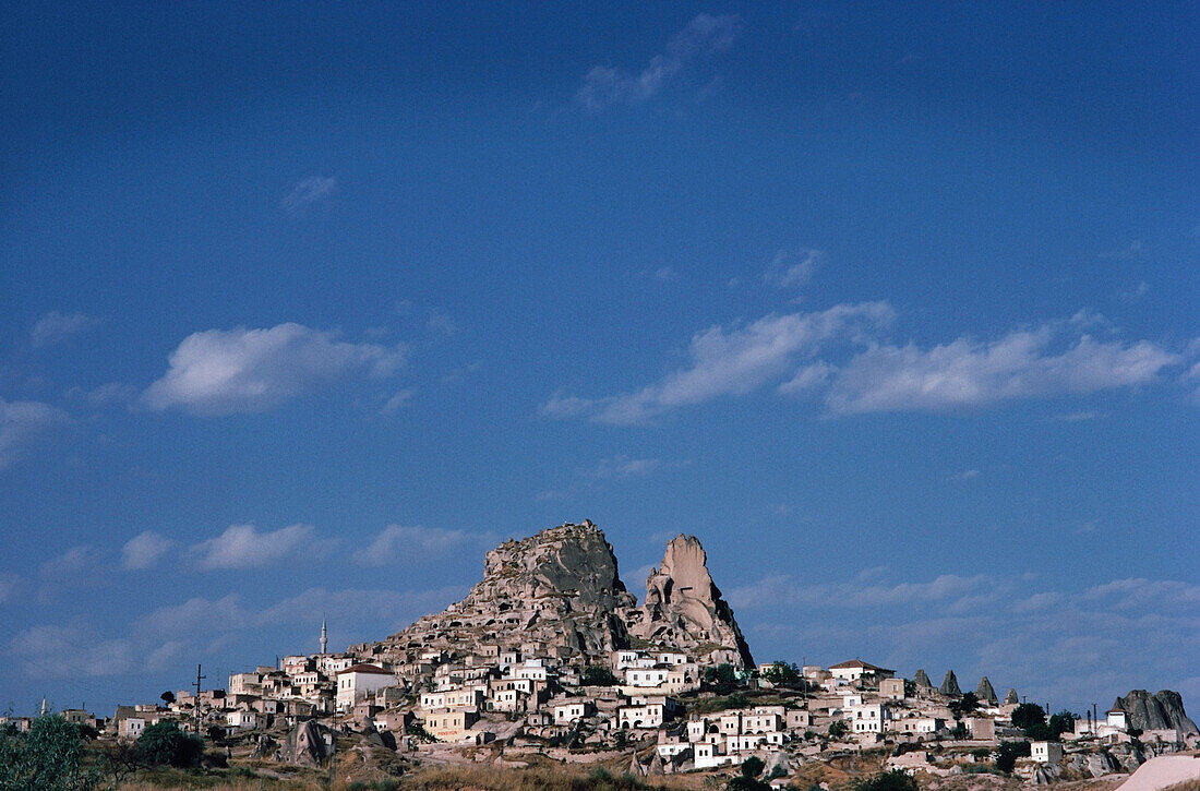 Town on a hill, Cappadocia, Turkey