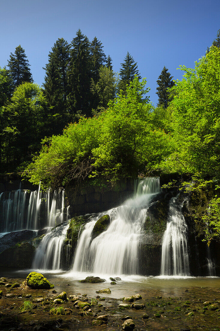 Geratser Wasserfall, Allgäuer Alpen, Allgäu, Bayern, Deutschland