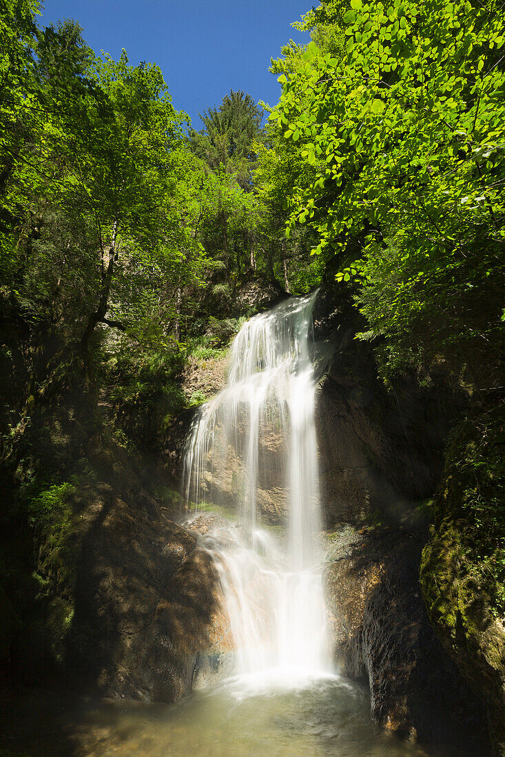 Niedersonthofener waterfall, Allgäu Alps, Allgäu, Bavaria, Germany