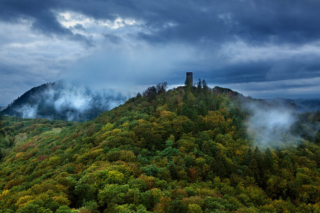 Scharfenberg castle ruins, near Annweiler, Palatinate Forest, Rhineland-Palatinate, Germany