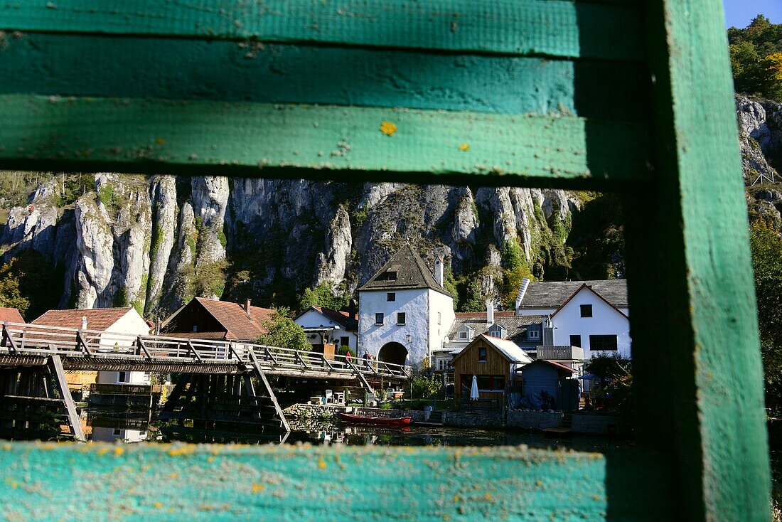 Essing an der Altmühl und altem Main-Donau-Kanal, Nieder-Bayern, Deutschland