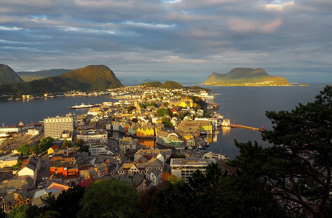 Blick vom Aksla-Berg, Alesund, Norwegen