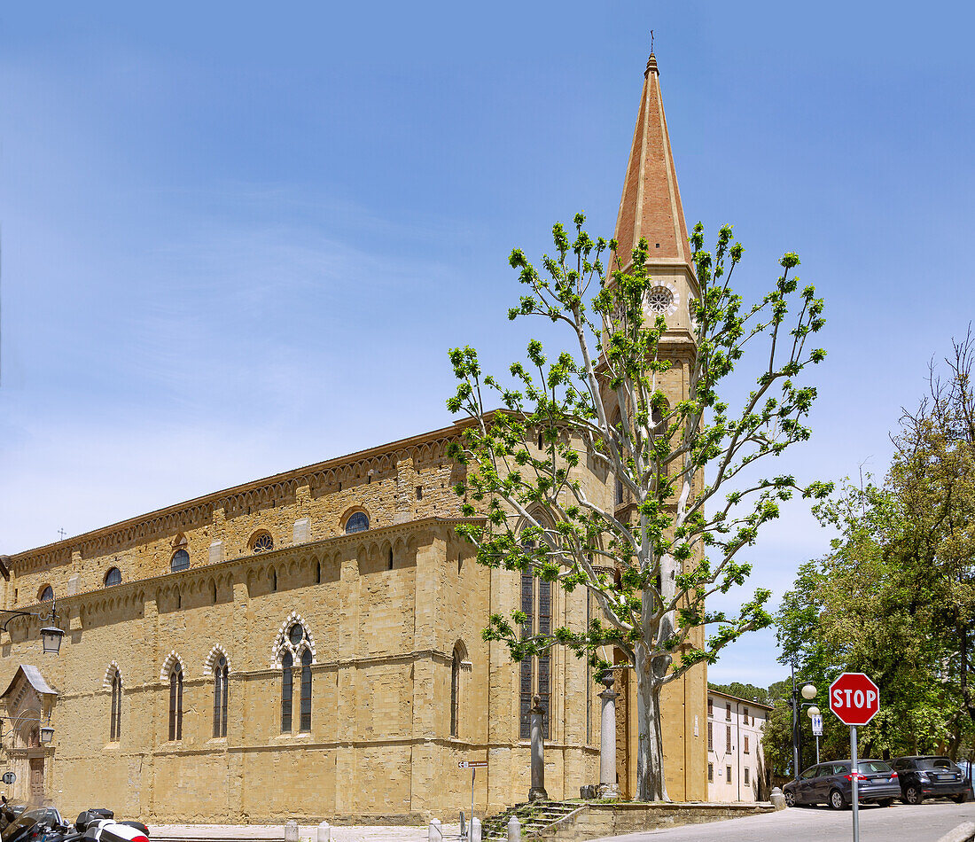 Arezzo; Duomo San Donato, Campanile, Toskana, Italien