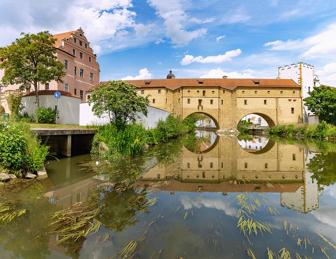 Amberg, water gate, city glasses, new castle, armory