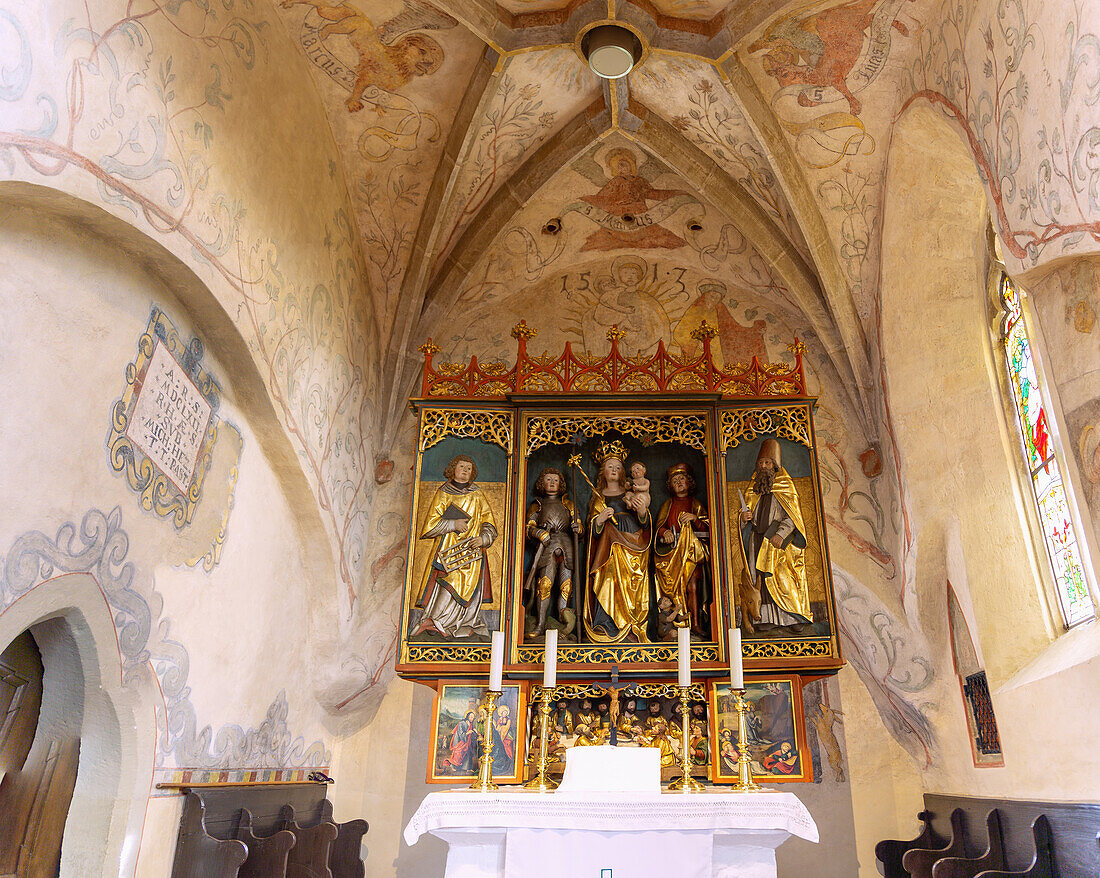 Windelsbach; Martinskirche,  Altar von Michael Wolgemut, Bayern, Deutschland