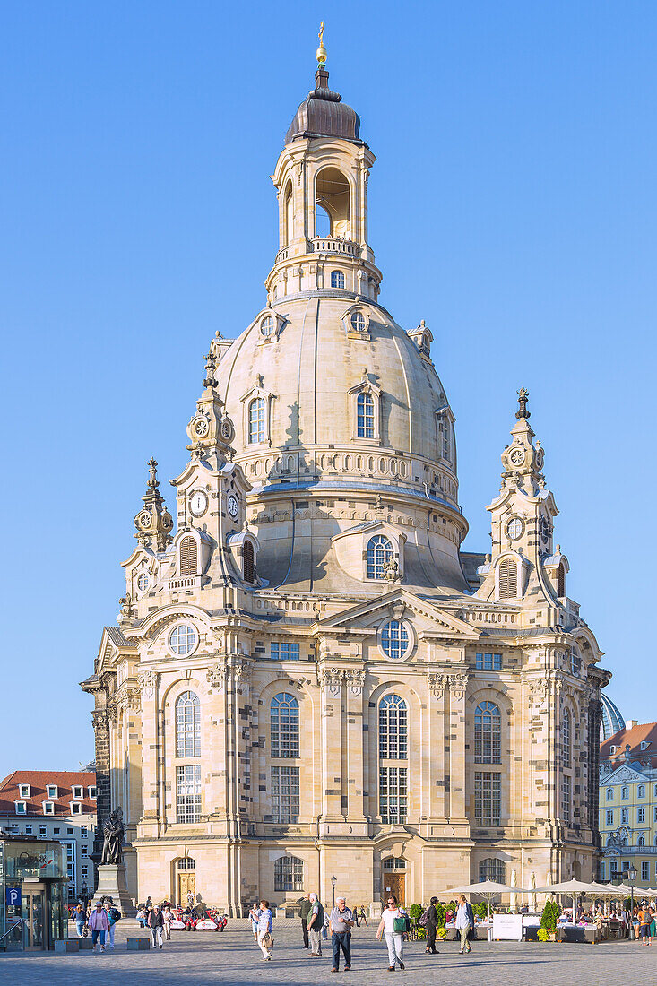 Dresden, Frauenkirche, Neumarkt, Sachsen, Deutschland
