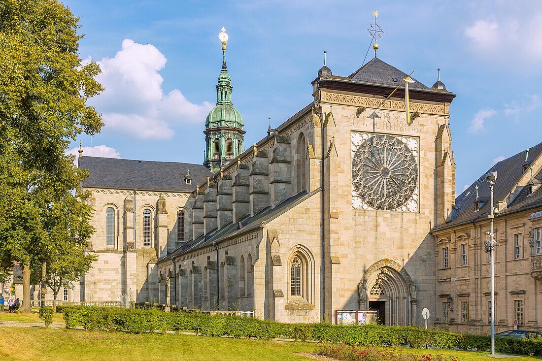 Kloster Ebrach, Abteikirche, Fensterrose, Bayern, Deutschland