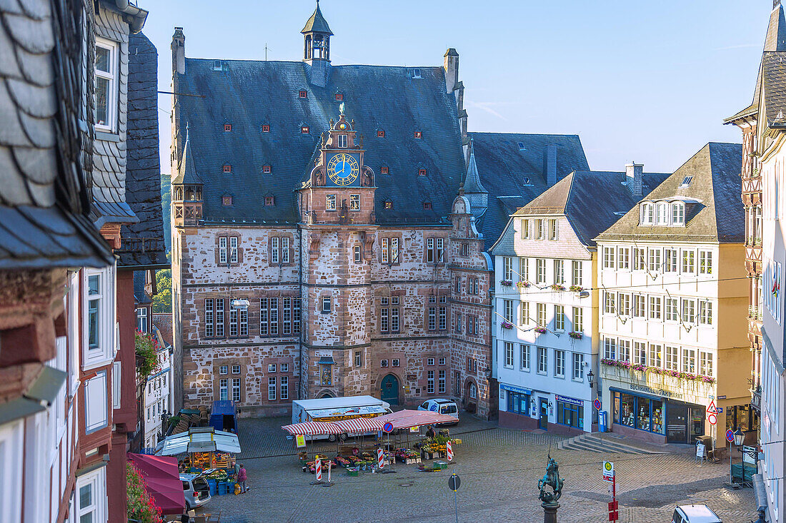 Marburg an der Lahn; Market square, town hall