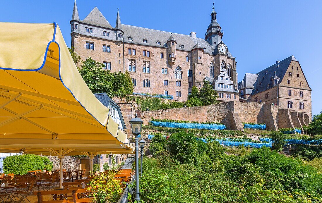 Marburg an der Lahn, Landgrave Castle, Restaurant Bückingsgarten