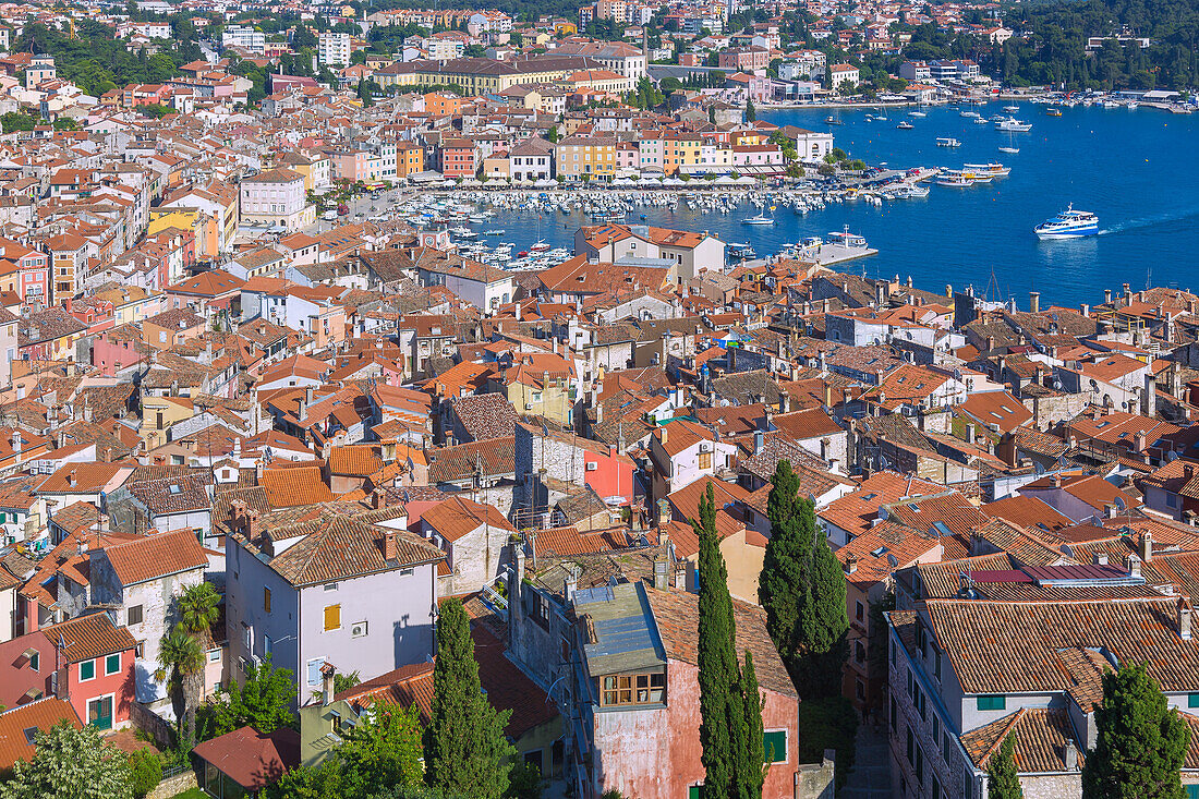 Rovinj, view from the campanile of the Basilica of St. Euphemia