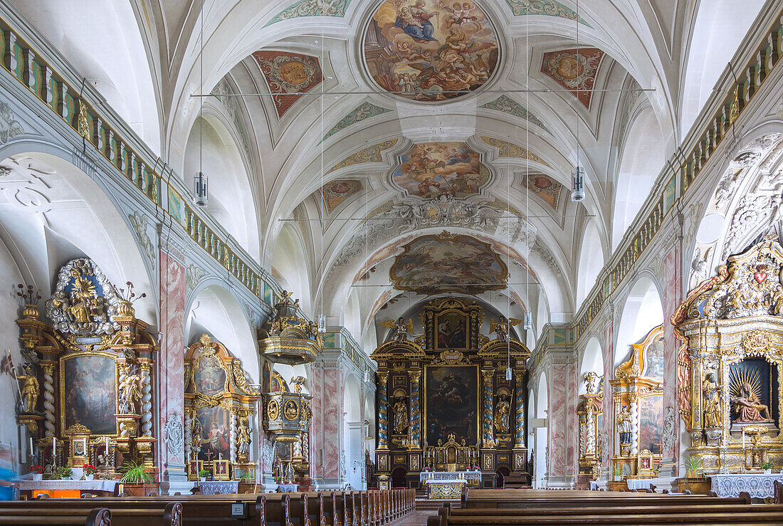 Gars am Inn, Klosterkirche Mariä Himmelfahrt, Bayern, Deutschland