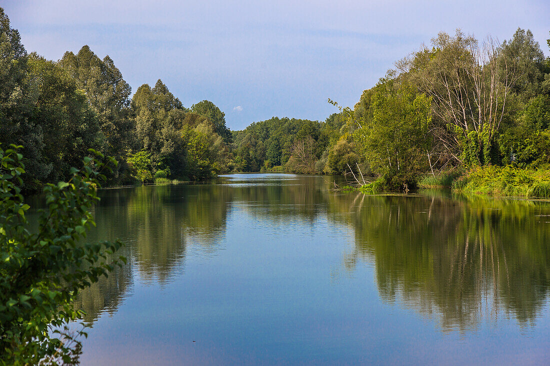 Isar bei Mamming, Bayern, Deutschland