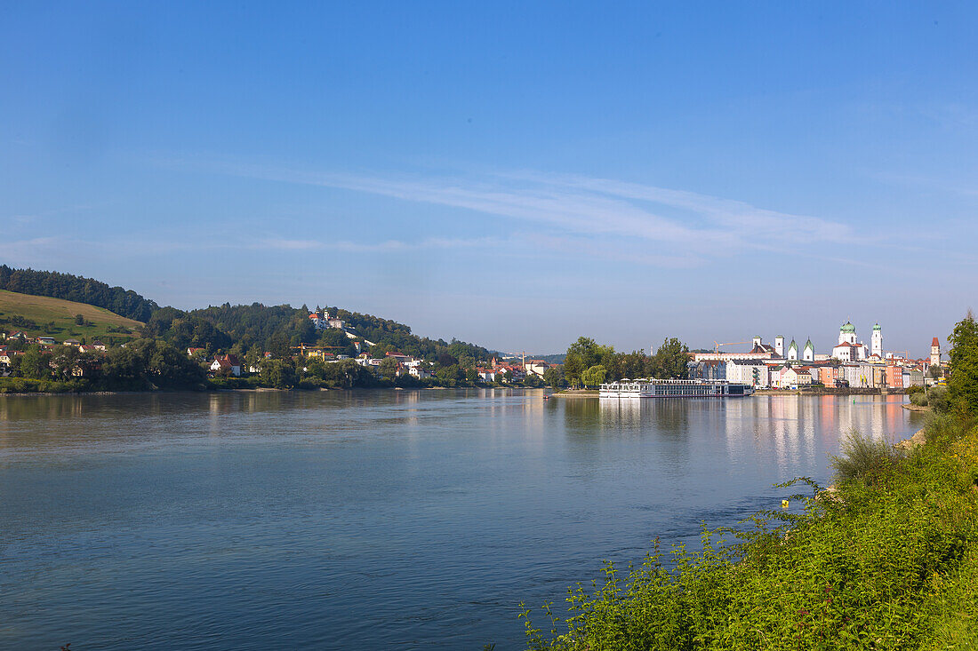 Passau; Dreiflüsseeck, Bayern, Deutschland