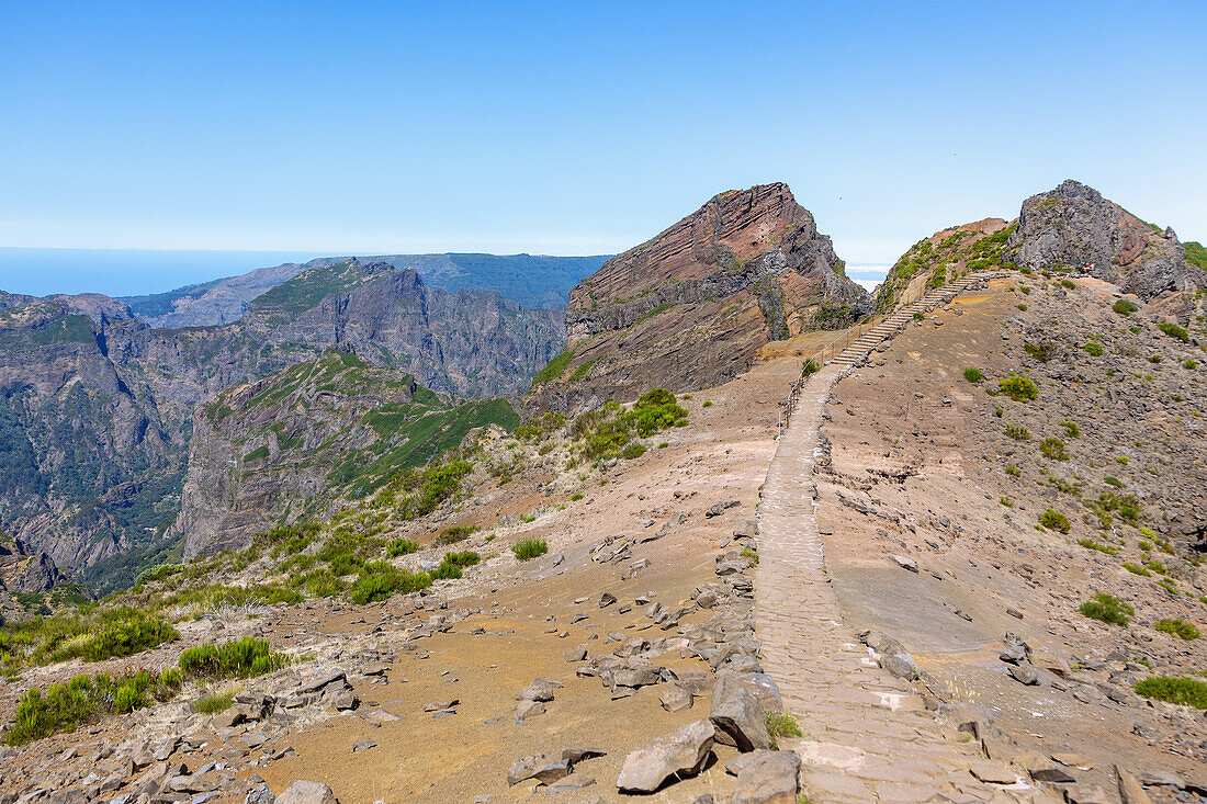 Pico do Arieiro, Pico Ruivo, Gipfel, Wanderweg PR1, portugiesische Insel Madeira, Portugal
