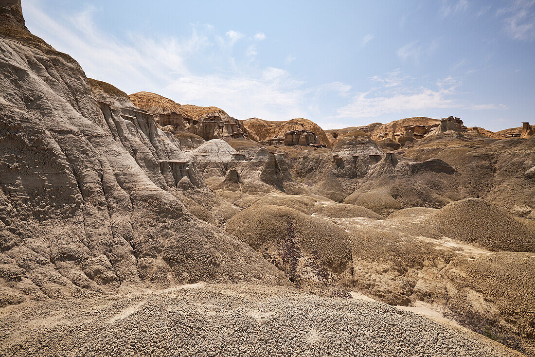 Ah-shi-sle-pah Wilderness Study Area in New Mexico. Das Gebiet liegt im Nordwesten von New Mexico und ist ein Badland-Gebiet mit sanften, wassergeschnitzten Lehmhügeln. Es ist eine Landschaft aus Sandsteinfelsen und malerischen olivfarbenen Hügeln. Wasser in diesem Bereich ist knapp und es gibt keine Wanderwege; Die Gegend ist jedoch landschaftlich reizvoll und enthält sanfte Farben, die anderswo selten zu sehen sind