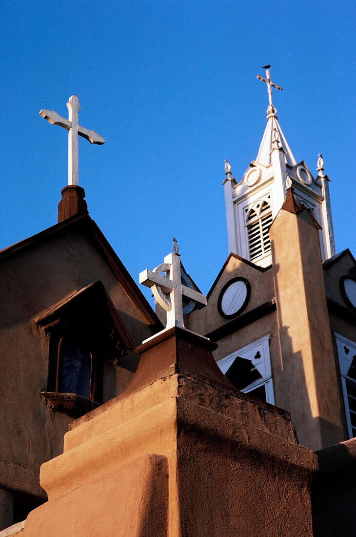 Low angle view of a church, Taos, Taos County, New Mexico, USA