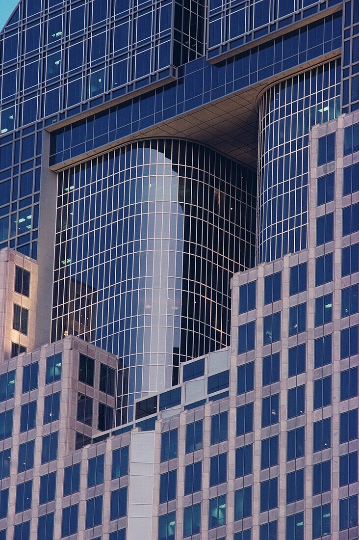 Untersicht von Chase Bank Tower, Dallas, Texas, USA